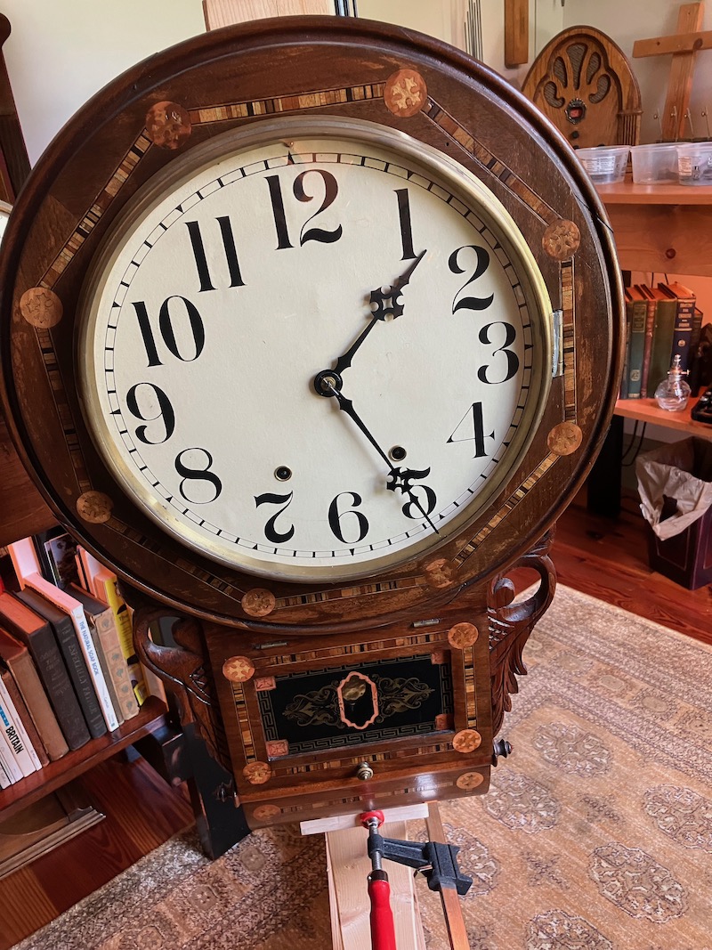 Inlaid wall clock